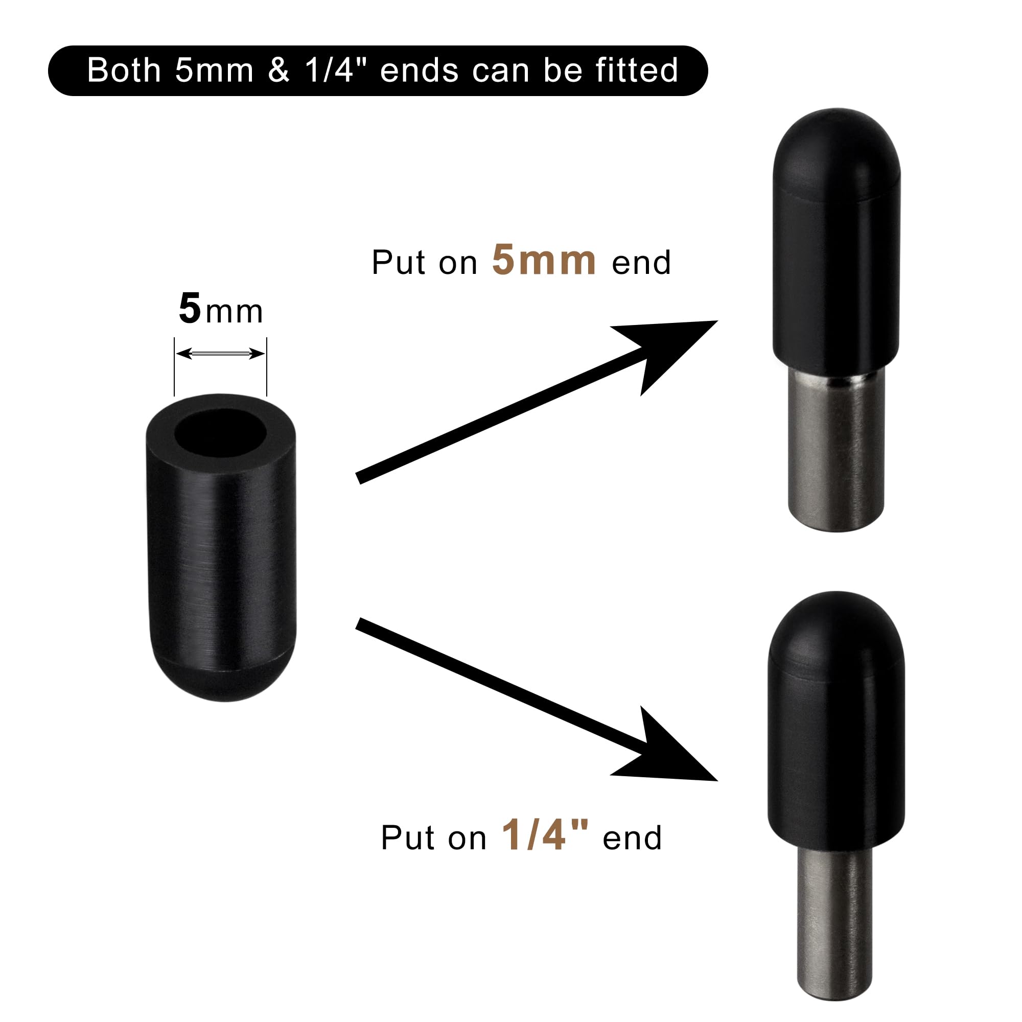 whitesnow 12pcs Metal 1/4 Inch 5mm Shelf Pegs Pins, Black Nickel — Amazon image 3