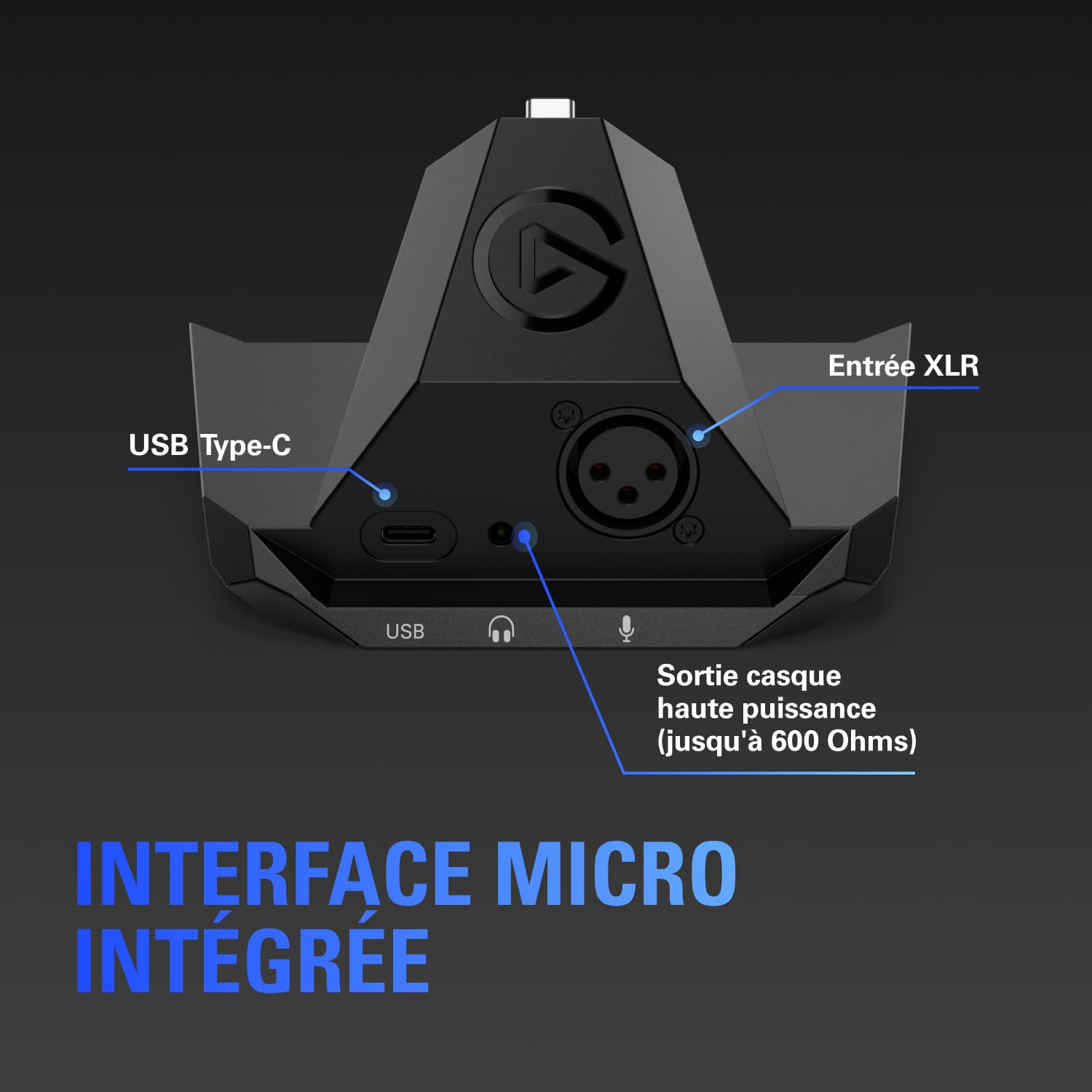 Elgato XLR Dock MK.2 – Pour Stream Deck + | Gain 80 dB, alimentation fantôme, Clipguard 2.0, effets DSP, USB-C, fonctionne avec tout micro XLR