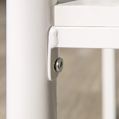 Miniatura 90 de Walker Edison Timothee - Litera de tamaño matrimonial sobre escritorio para la computadora, de metal, tamaño matrimonial, color blanco Blanco,Negro