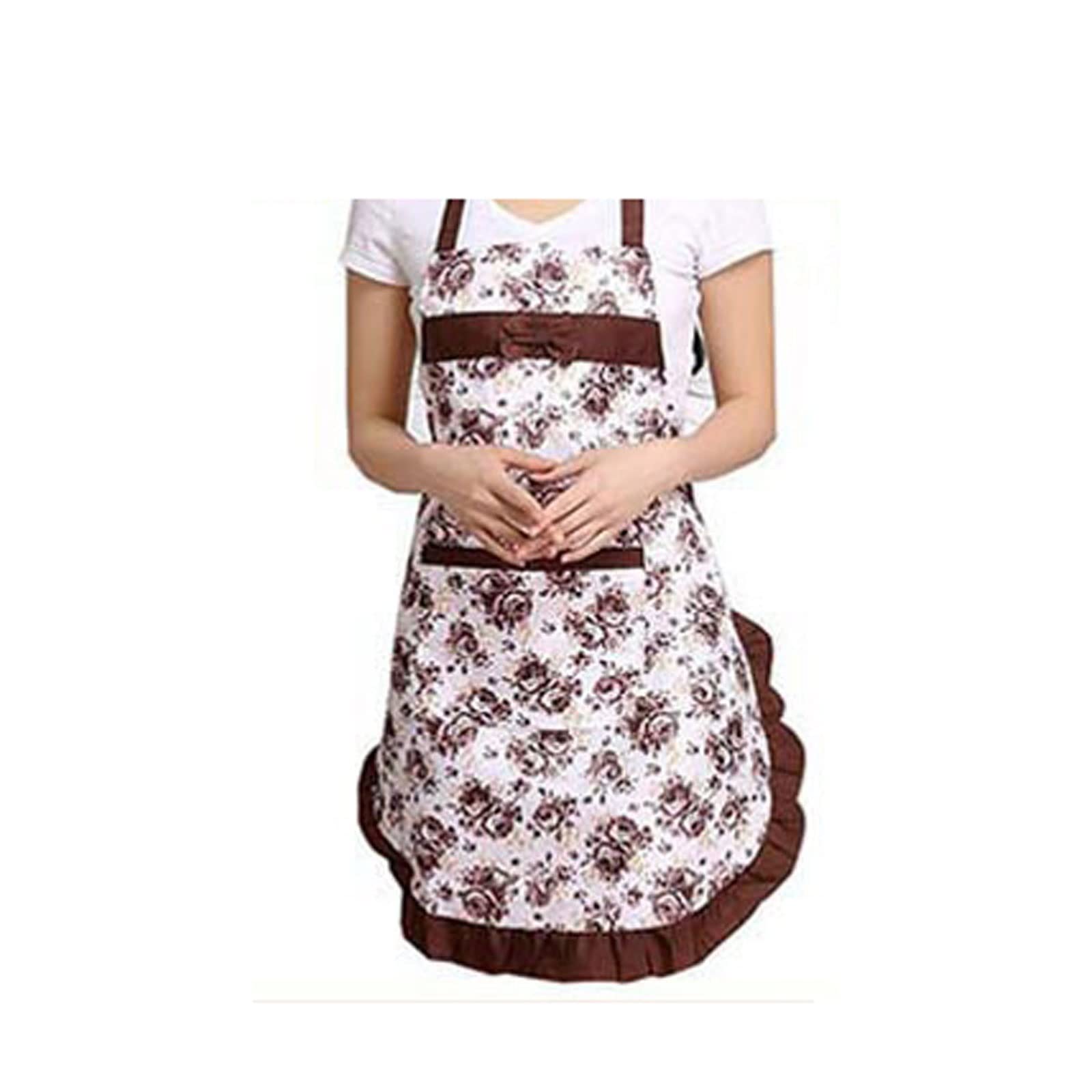 Delantal de cocina con patrón de flores para mujer, baberos para adultos, cocina, hornear, cafetería, limpieza, accesorios de cocina