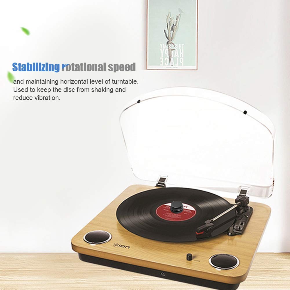 Stabilizzatore Per Dischi In Vinile In Alluminio 172g – Sourcing Map, Antivibrazione Per Giradischi, 69x24mm, Nero