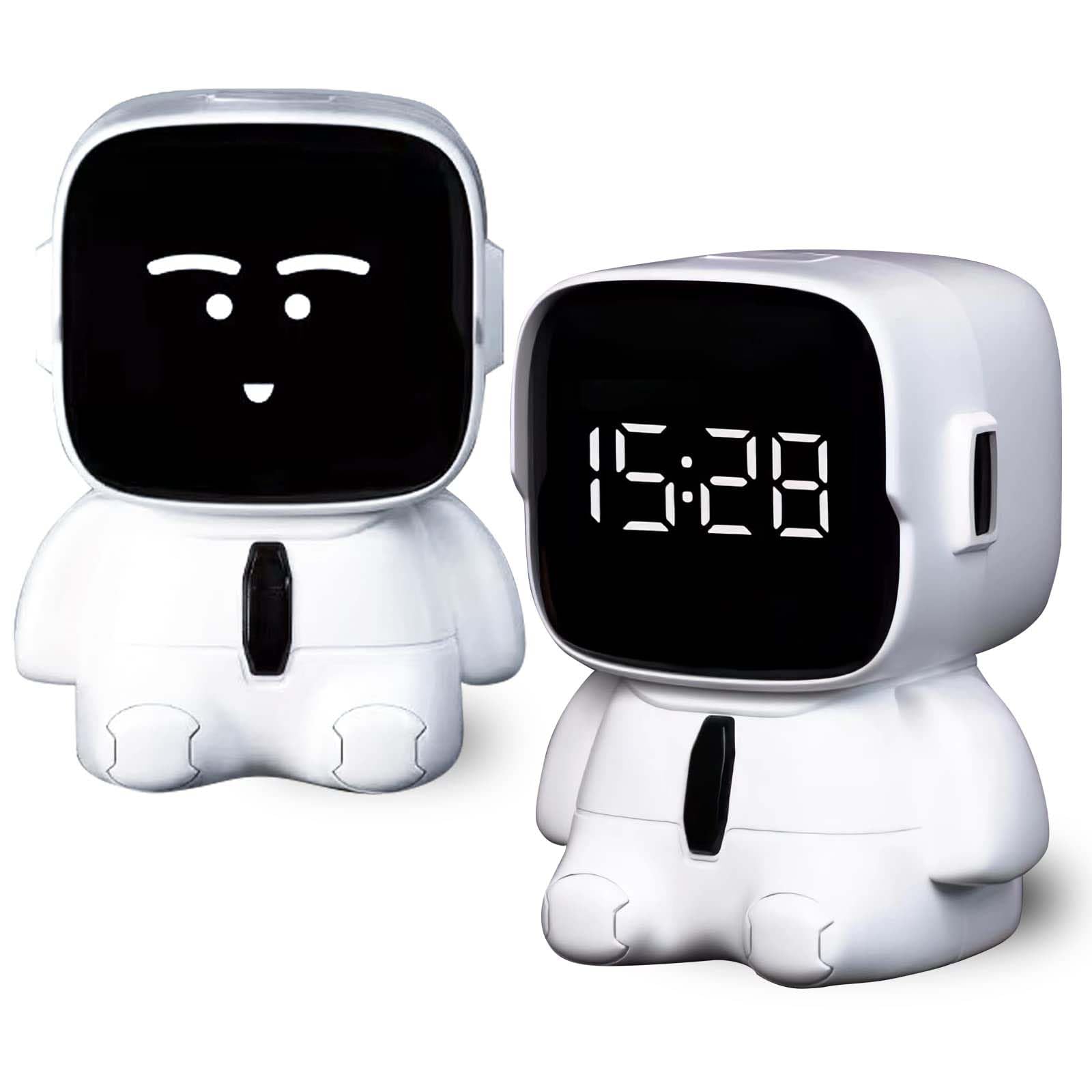 TERRIFI Kids Digital Alarm Clock, UBC RechargeableLED Electronic Clock, 8 Levels of Volume Adjustment, 12/24H 5 Ringtones, Countdown Timer, Birthday Present for Kids, Teens, Girls(Astronaut)