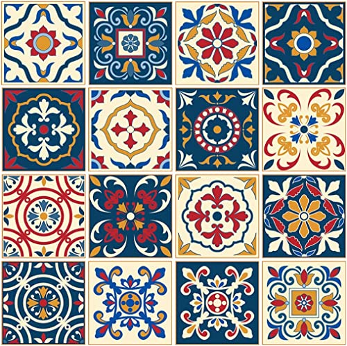 16Pcs Decorative Tile Stickers, 6X6 Inches Vinyl Self Adhesive Removable Waterproof， Peel And Stick Backsplash Walls Stickers For Kitchen,Stick On Wall Tiles #TOP7