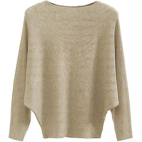 Etyepoh Womens Boat Neck Knitted Sweater Cover