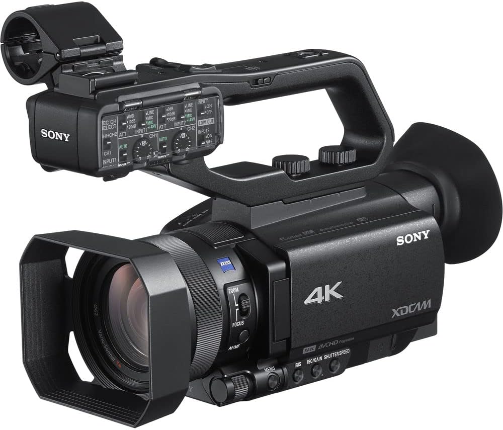 Sony PXW-Z90V 4K HDR XDCAM with Fast Hybrid AF (PXW-Z90V) + 64GB Memory Card + NP-FV70 Battery + Filter Kit + Wide Angle Lens + Telephoto Lens + Bag + Charger + Card Reader + More (Renewed)