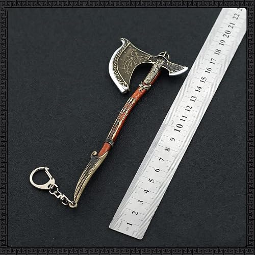 Superbuybox God of War Ragnarök Kratos Leviathan Axe Martial Arts Game Collection Keychain Gift Desk Decoration Backpack Pendant Gift (Leviathan Axe) - Thumbnail 2