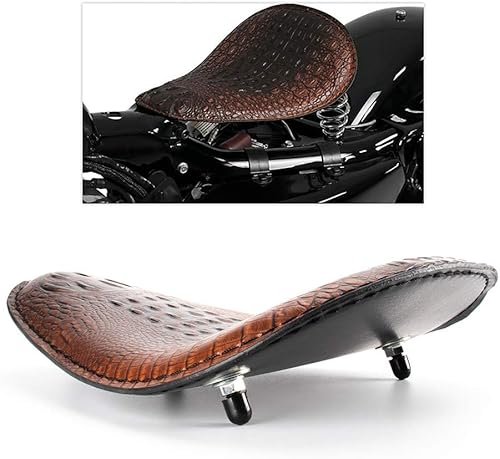 Miniatura 5 de LKV Asiento de motocicleta de 12.2 pulgadas con kit de accesorios de montaje para base de asiento, asientos de bobber de Chooper personalizados,