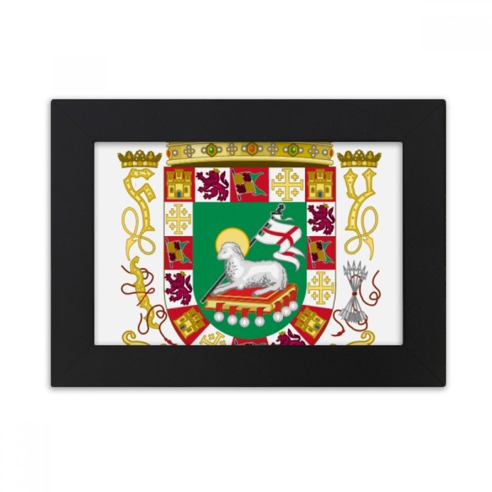 Cadre photo 10.2x15.2 cm emblème Porto Rico pour votre espace de travail