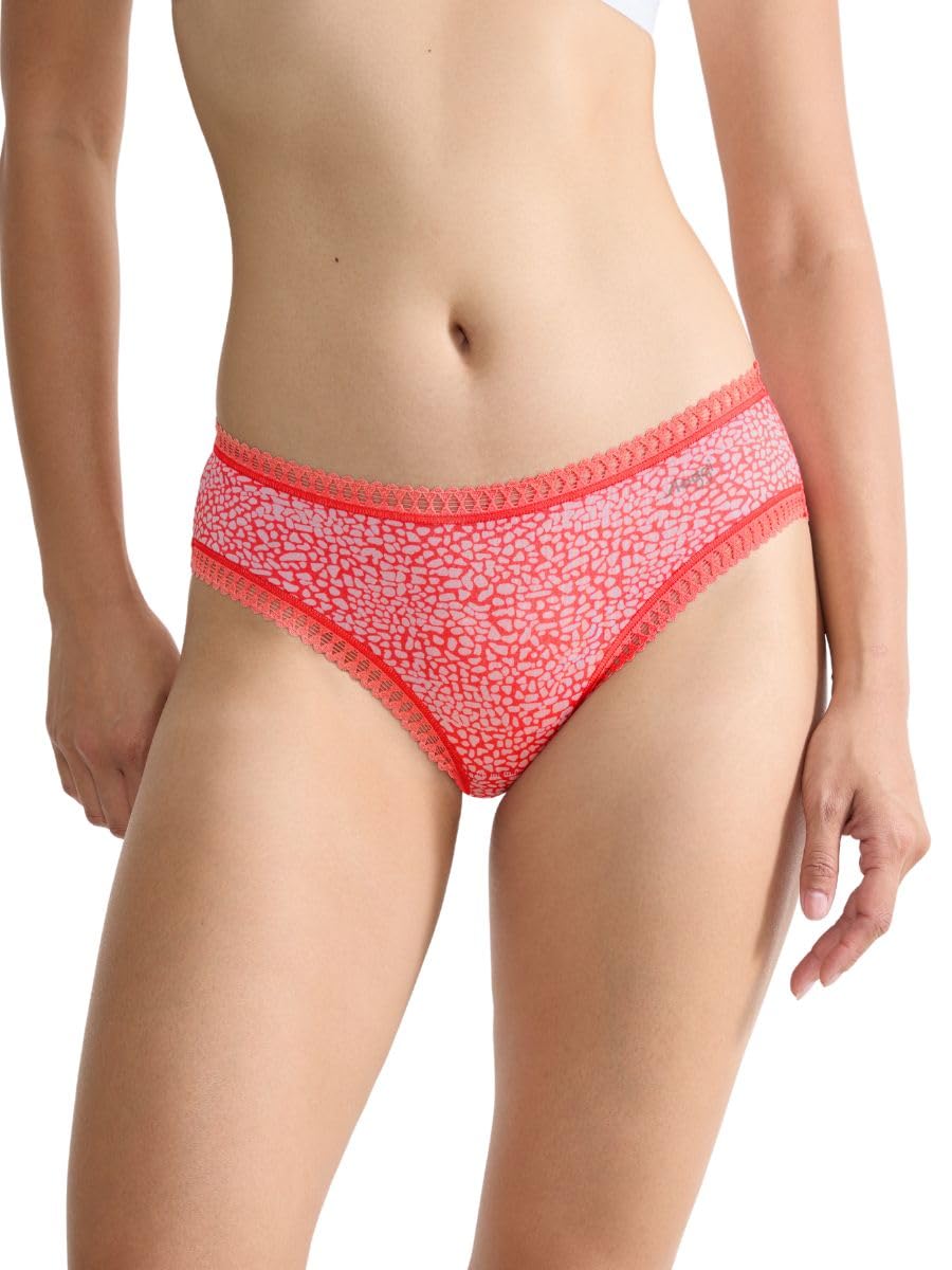 Sloggi Women's Coral Pattern / Coral / Yellow Go Crush Hipster Briefs (3 Pack)Pattern/Coral/Yellow Orange 2XL - 18