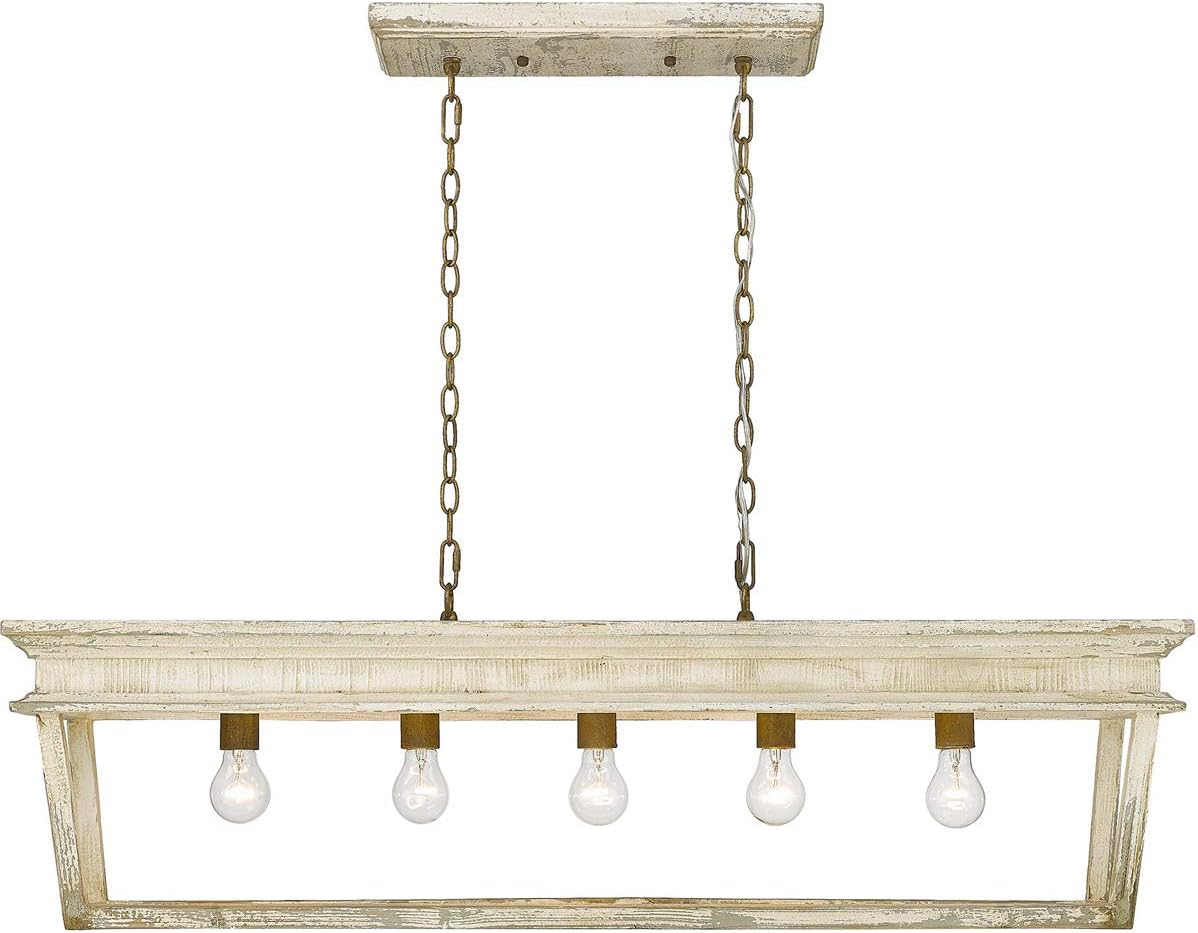 Best Cyber Monday 🔥 Golden Lighting 0839-LP BC Haiden Linear Pendant, Burnished Chestnut