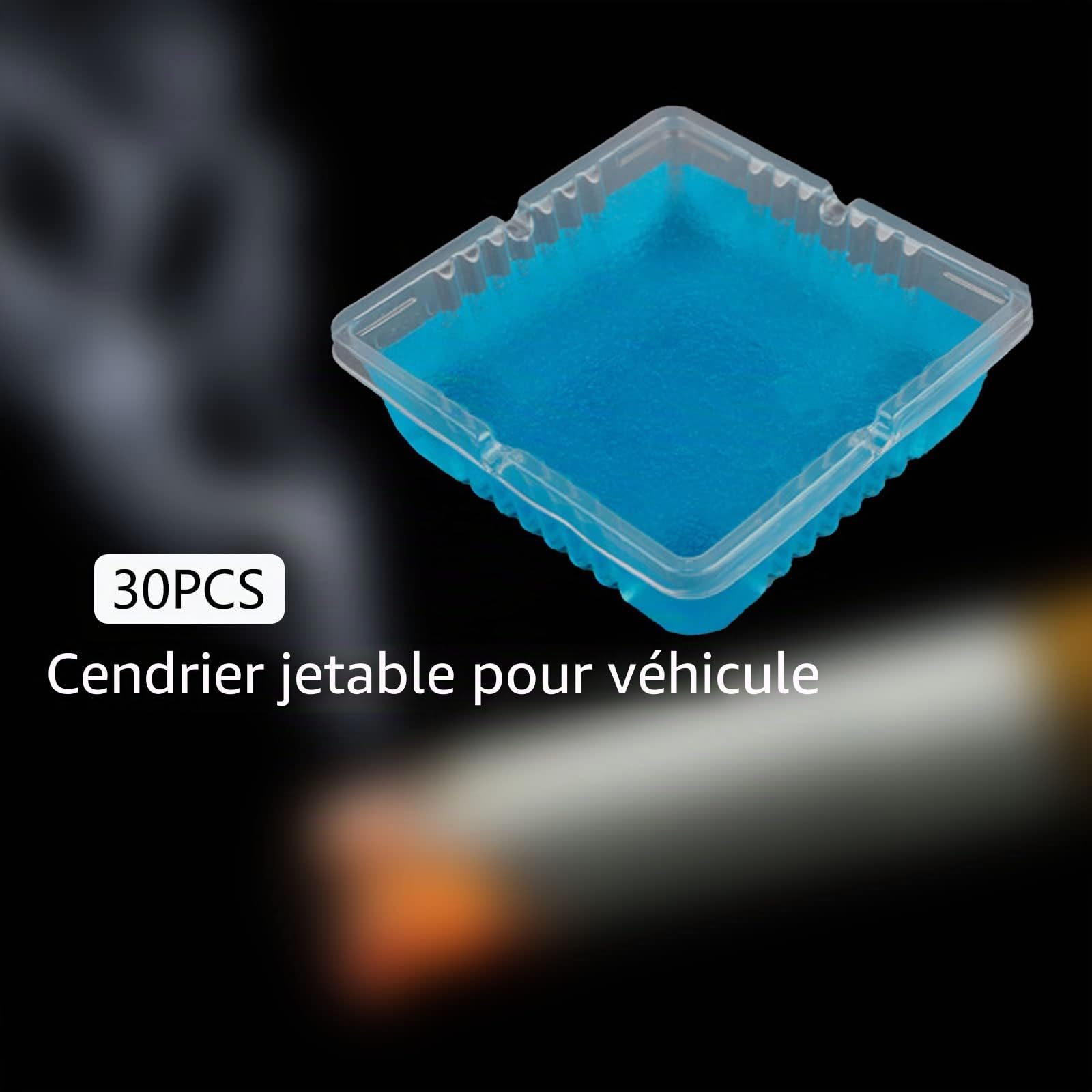 Lot de 30 cendriers jetables avec baume absorbant les cendres, cendriers jetables avec sable, petit porte-cendres portable pour éteindre rapidement les cigarettes, réduire la croissance des cendres