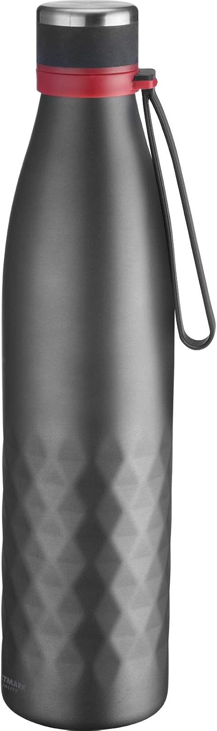 Westmark Vacuum Flask, keeps 8 hrs hot/cold, carbonation/acid proof, 1000 ml, stainless steel/silicone/plastic, BPA free