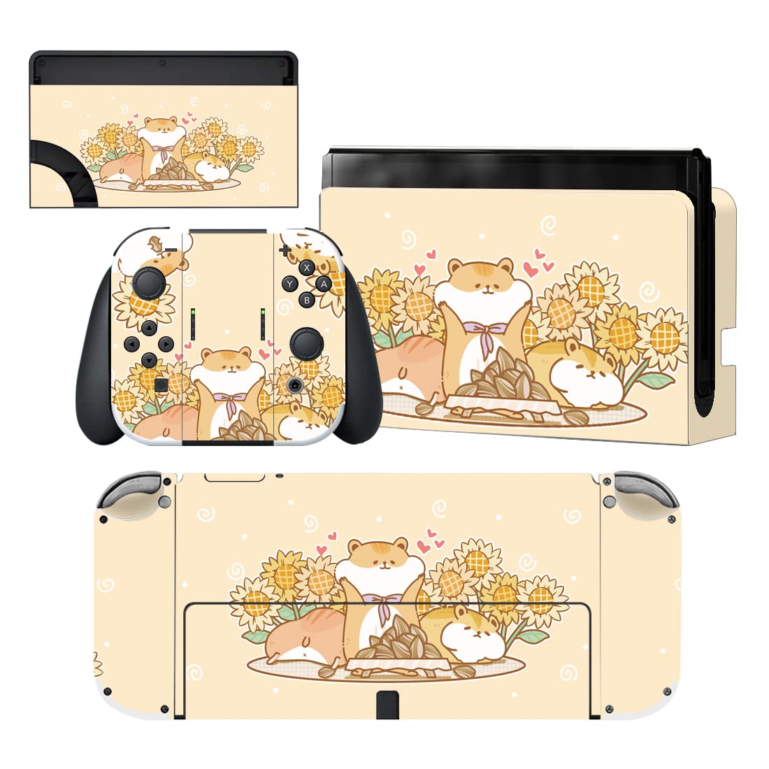 PlayVital Pegatina Protectora Completa para Nintendo Switch OLED - Calcomanías Decorativas para Joy-con y Consola, Skin Stickers Adhesivos (Azul Nebula) — view 40
