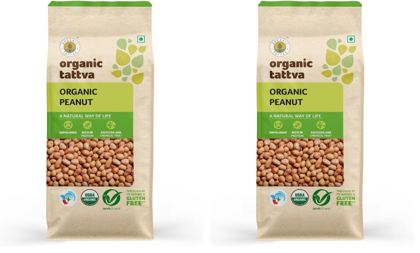 Organic Tattva Peanuts 500g | Organic Raw Peanuts for Snacking & Cooking | Natural Groundnut Rich in Protein & Fibre (Pack of 2)-picture-12