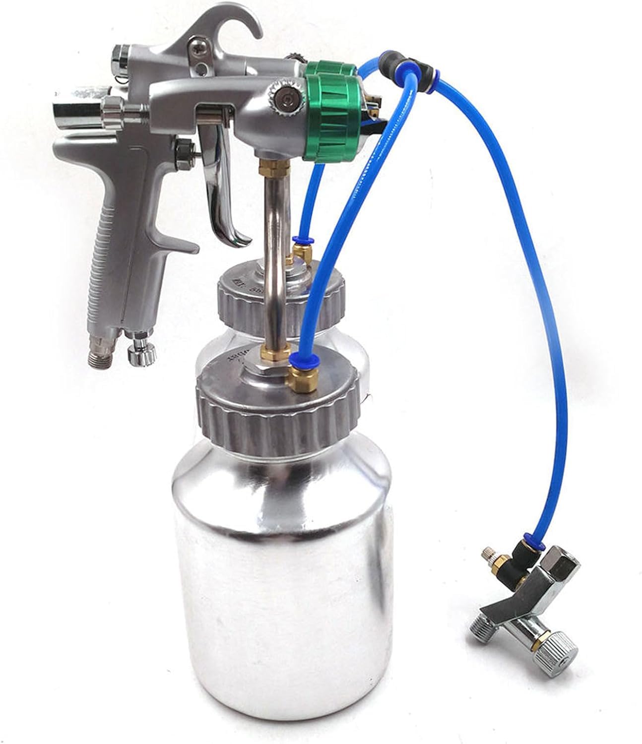 Pistolet à peinture à double buse, alimentation par pression pneumatique pour des finitions lisses, 1200 tr/min, diamètre de buse de 1,3 mm