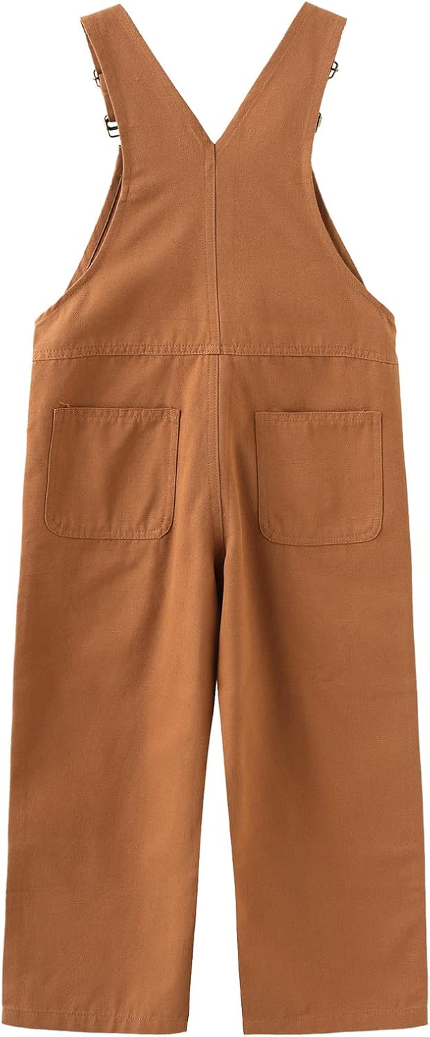 GRANDWISH Boys Canvas Bib Overalls, Kid's Multi Color Overalls, Size 6-14 - Image 2