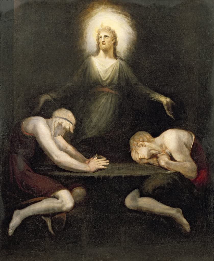 Cuadros de Cristo en Emaús Fuseli lienzo vertical de 60x90cm para cubrir paredes vacías 5