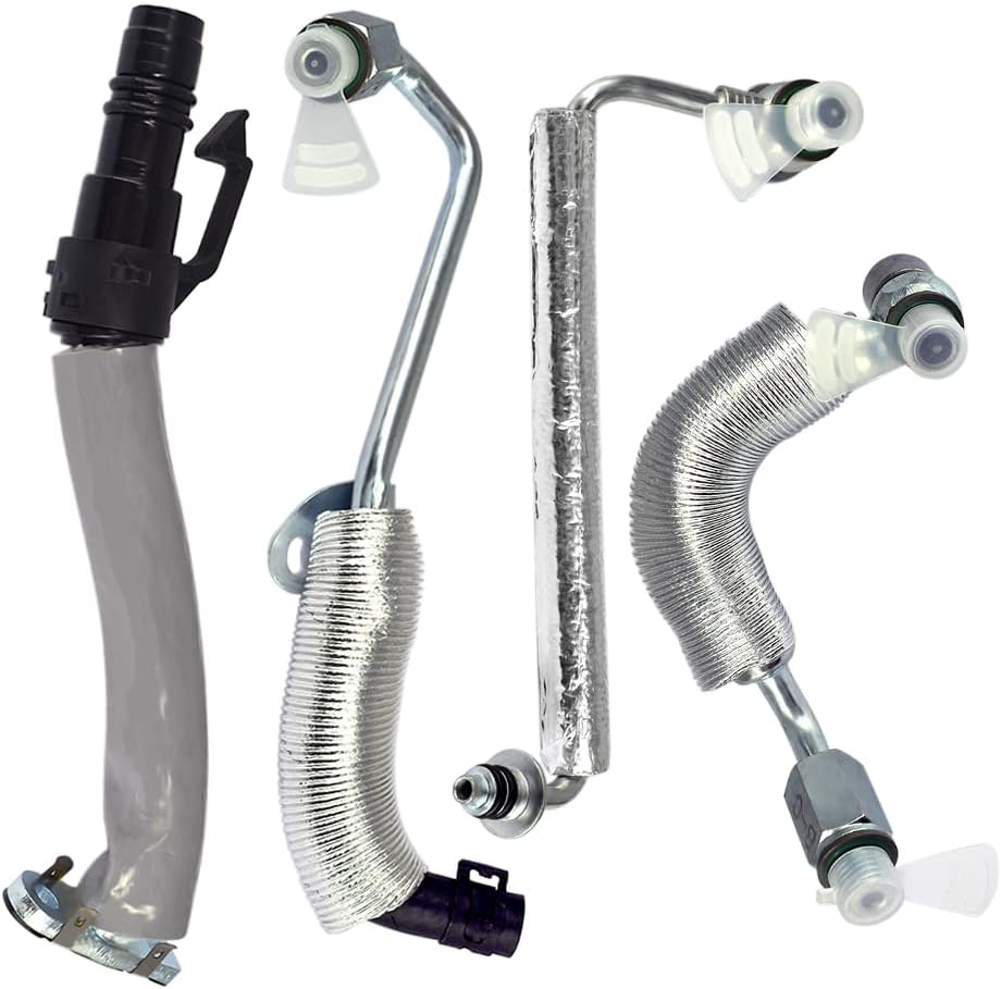 Turbo Oil Return Drain and Oil Feed Pipe 55587854 55592600 Fits for Buick Encore 2013-2019 Chevy Cruze Sonic Trax 1.4L L4