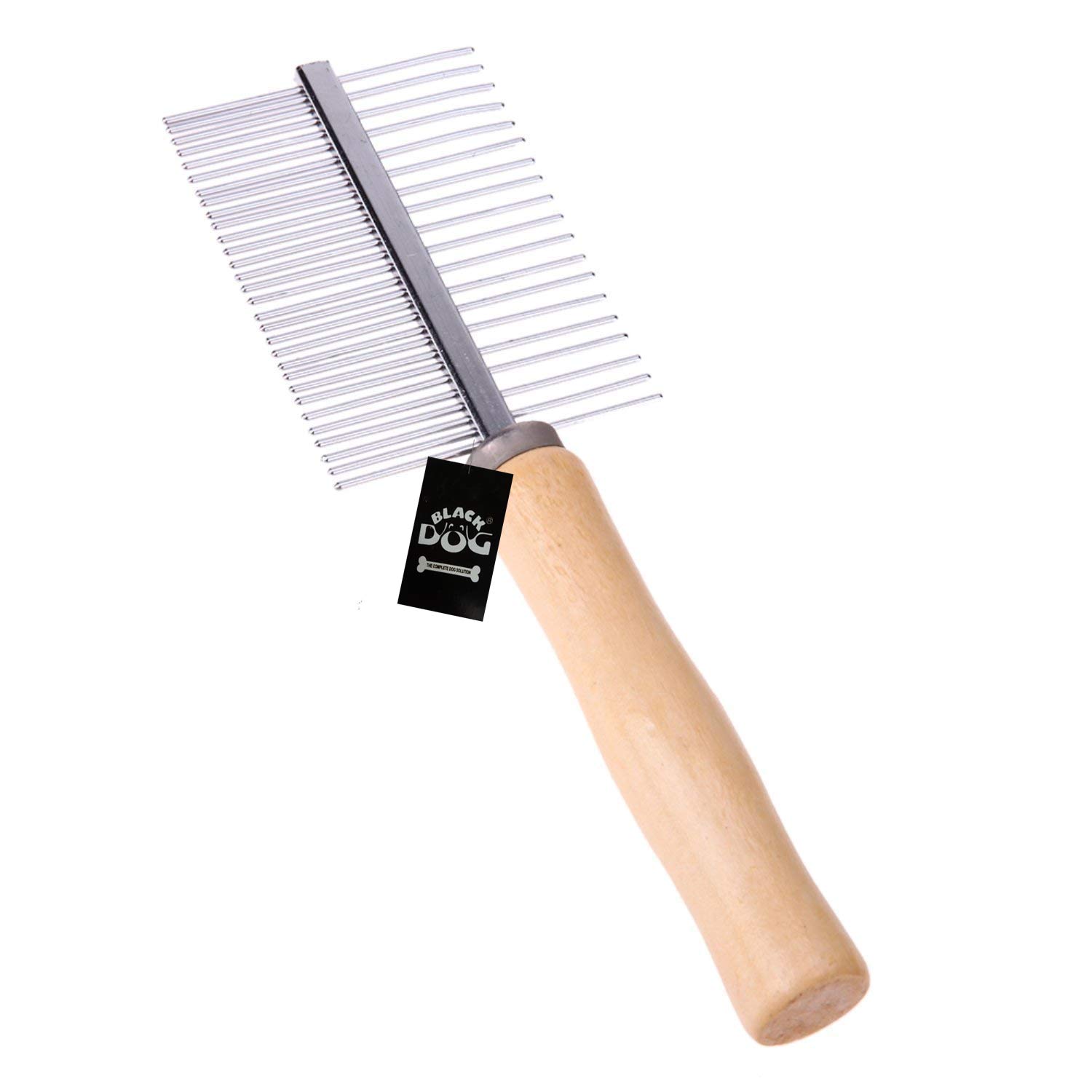 Black Dog Wooden Handle Steel Needles Pet Rake Hairbrush/Comb Grooming for Pets, Dogs and Cats (B08NDS1FGF) Amazon Price History, Amazon Price Tracker