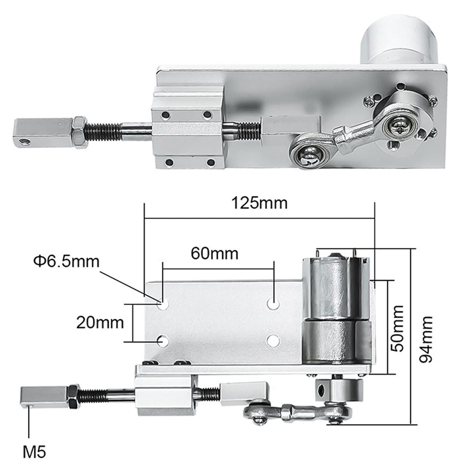 zxxin-Linearantrieb langlebig, 330L12V 24V-Hub 12/16/20mm, Set-Design-Hubklopfzyklus Linearaktuator + Schaltnetzteil + Drehzahlregler Gute Qualität (Speed(RPM) : 500rpm, Voltage(V) : 24V)