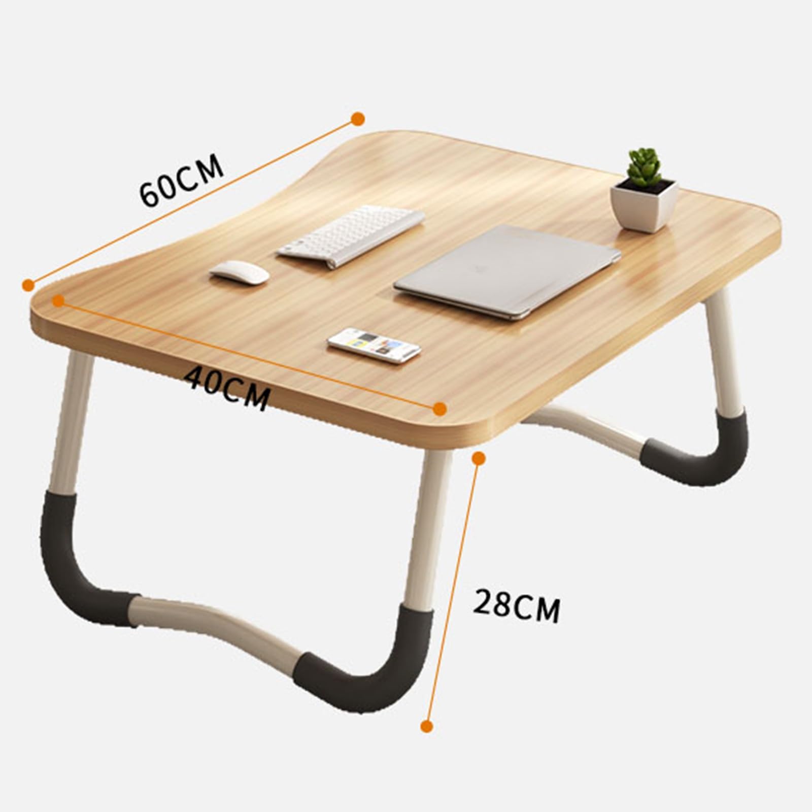 Tavolino Pieghevole con Porta Bicchiere E Leggio for Tablet, 60x40 Cm Salvaspazio, Facile da Trasportare, Ideale for Soggiorno, Camera, Aree Relax E Smart Working(Black,60 * 40 * 28cm)