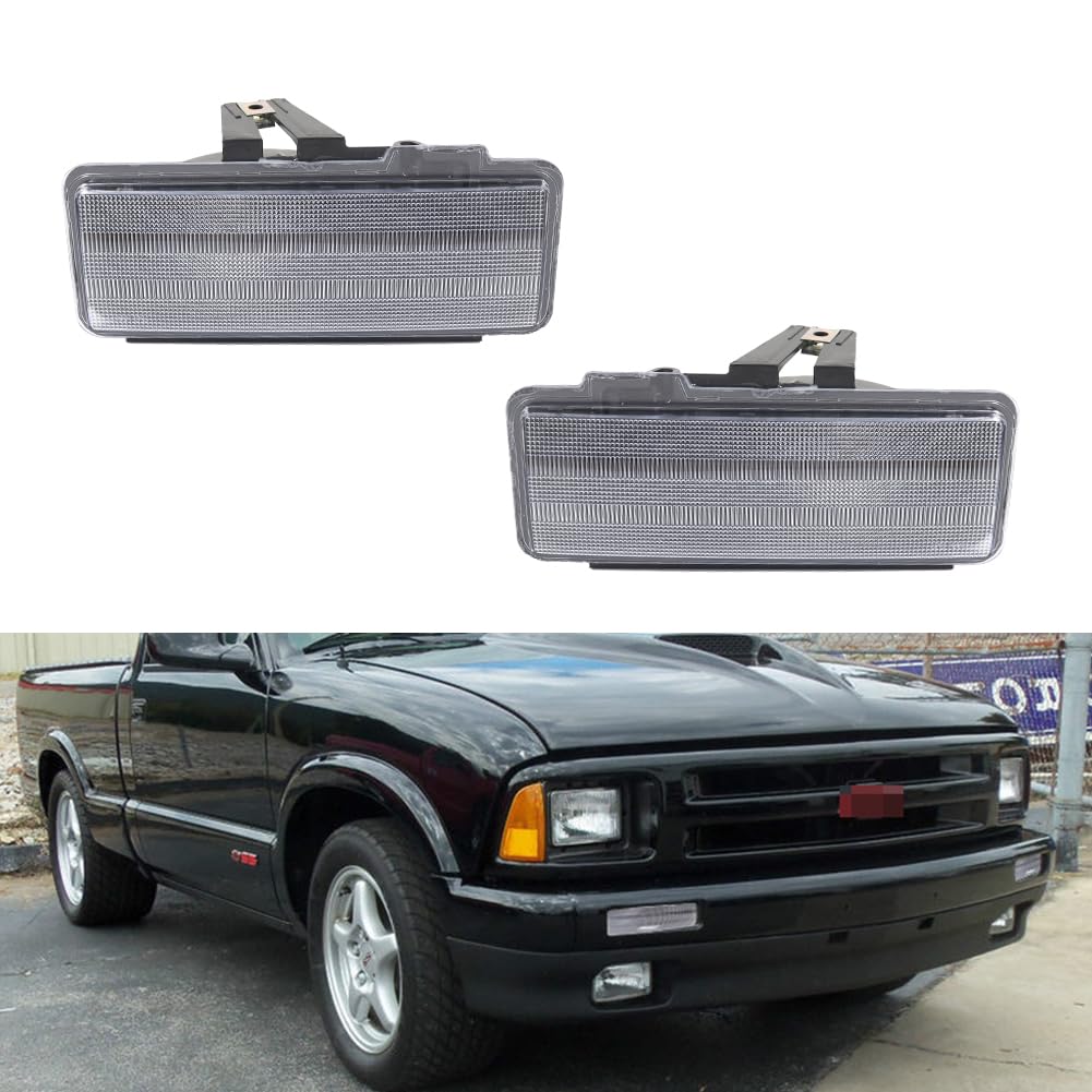 Fits 83-94 CHEVY S10 BLAZER GMC S15 JIMMY FRONT PARK SIGNAL LIGHT LENS SET