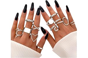 12PCS Gold Stackable Rings Set for Women