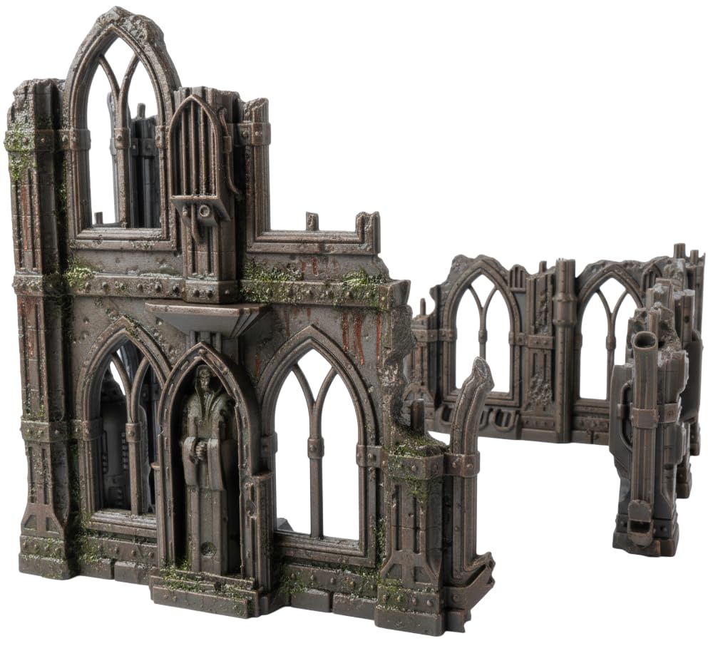 Gothic Ruins Series - Set 3: Uniquely Designed Two-Story and Ground Floor Ruins, 28/32mm Scale