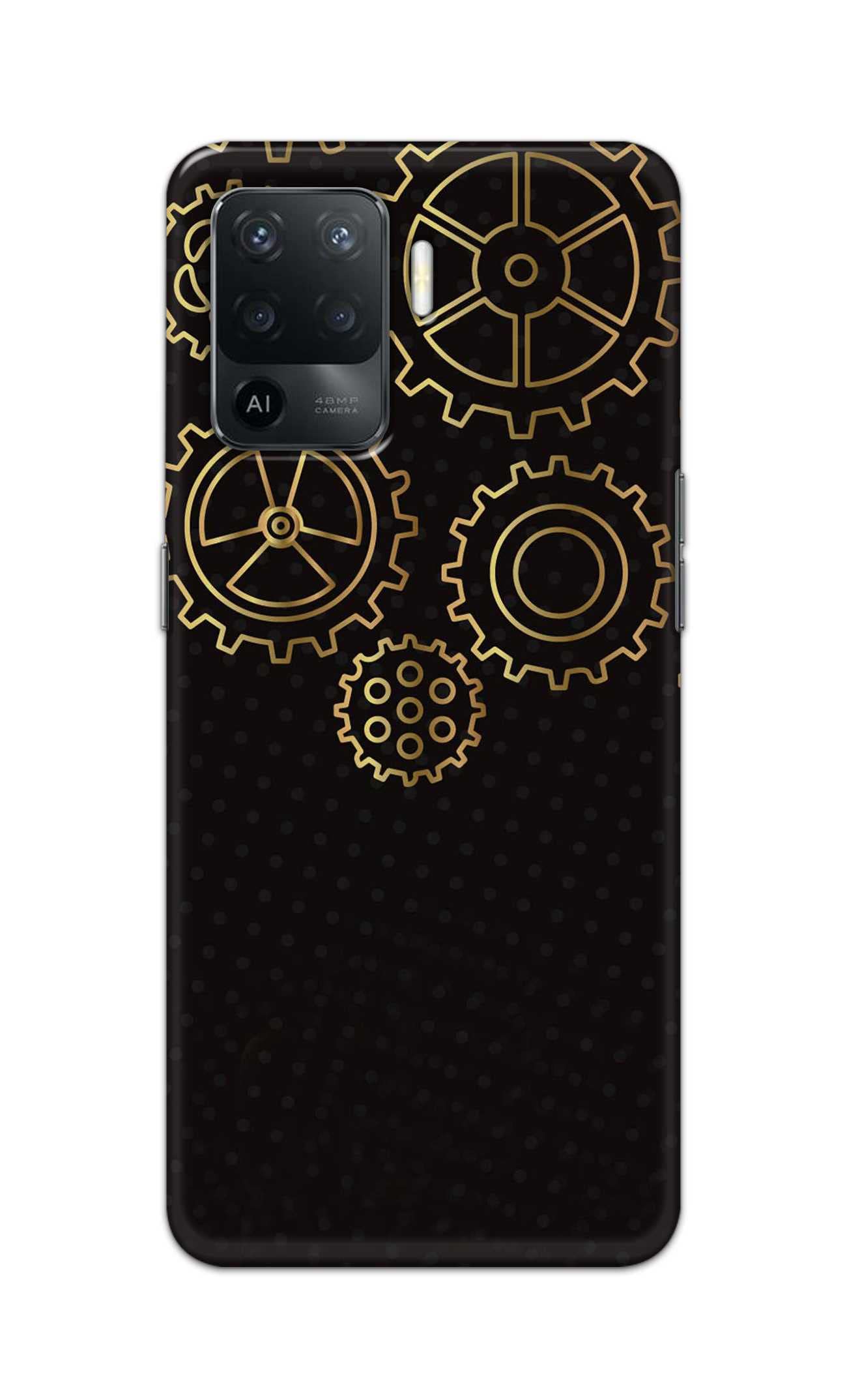 PRINTFIDAA Gears and Lenses Hard Back Case Cover for Oppo F19 Pro Back Cover -(AX) HAR1006