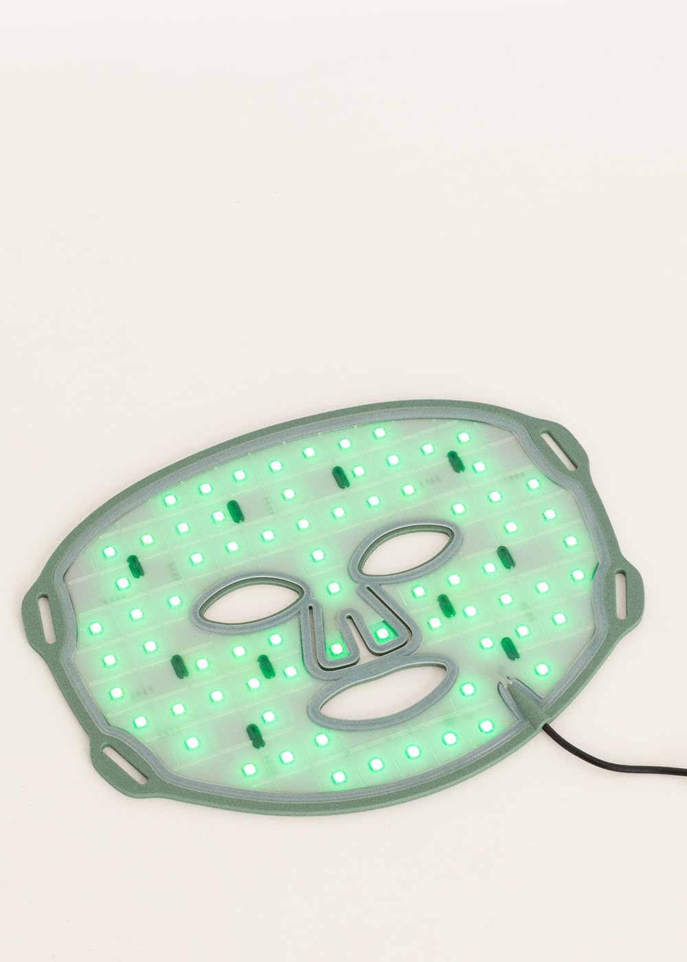 CREATE/SKIN CARE LED MASK/Máscara de tratamiento facial LED 8 en 1 verde sage / 8 luces, 8 tratamientos led, 288 bombillas LED, seguro y libre de UV, flexible, bateria larga duracón, 4.2W