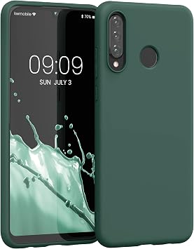 kwmobile Case for Huawei P30 Lite Case - Soft Cover - Shockproof TPU Material - Wireless Charging - Forest Green