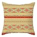 Epinki Poszewki na poduszki, ozdobne poszewki na poduszki z poliestru z paskami etnicznymi, miękkie do sypialni, biura, samochodu, salonu, na taras – czerwone, beżowe, styl 11