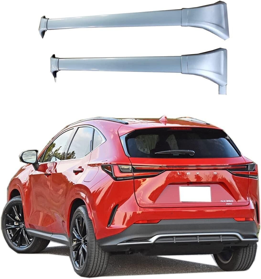 Upgrade Roof Rail Rack Cross Bar Crossbar Compatible with Lexus NX 250 350 350h 450h 2022 2023 2024 2025 2026(Black)