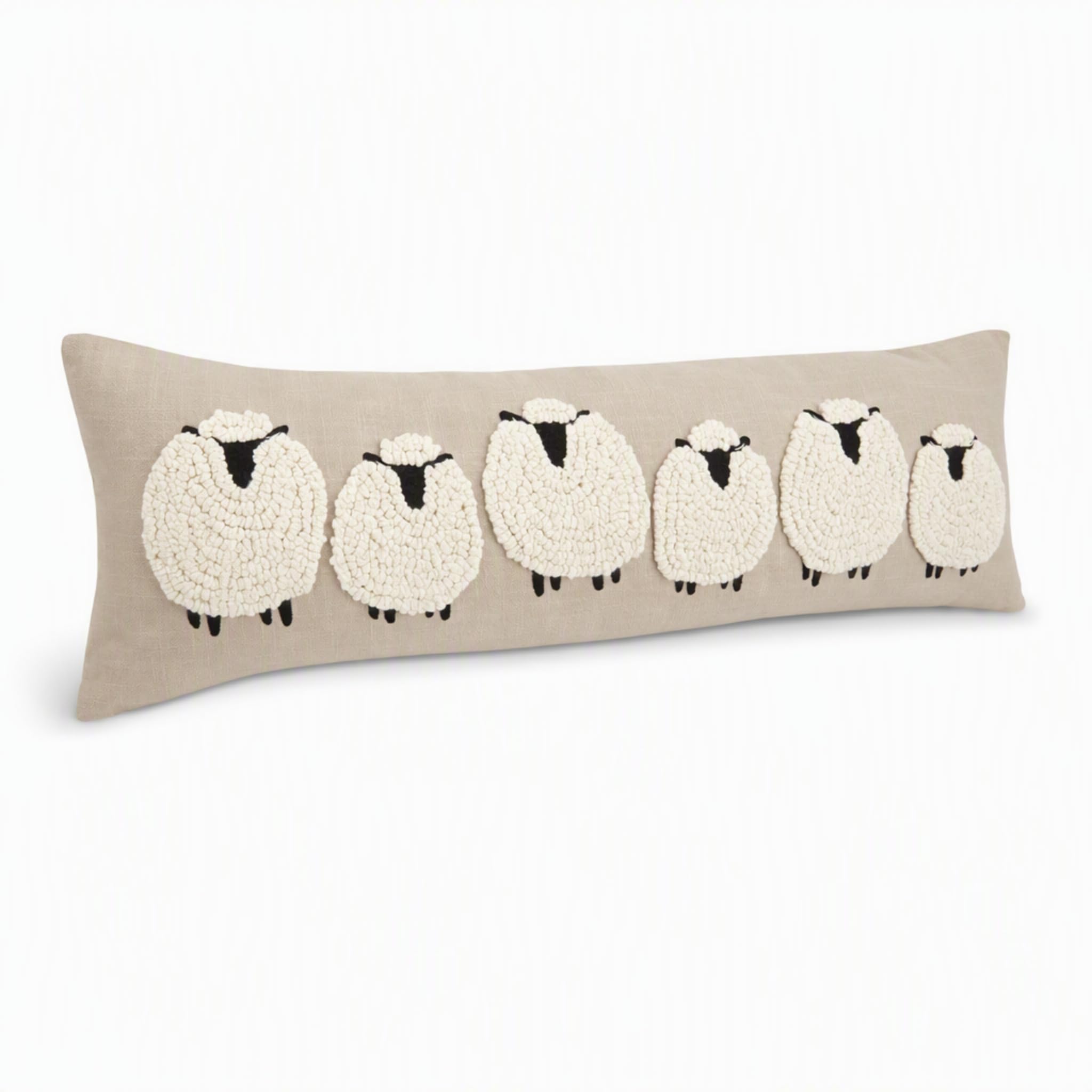 Amazon.com: Mud Pie Sheep Pillow, Long Decorative Throw Pillow for