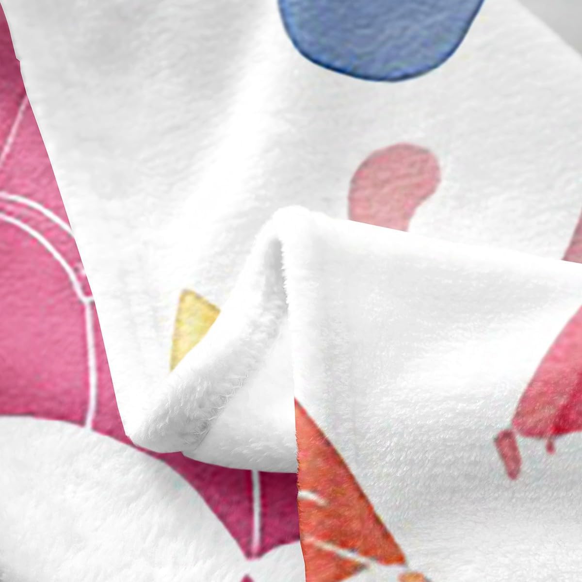 Feelyou Umbrella Fuzzy Blanket Queen 90"x90" Cartoon Umbrella Flannel Fleece Throw Blanket for Sofa Couch Teens Toddler Colorful All Season Bed Blanket Raindrop Plush Blanket