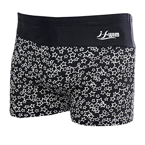 Buy Mens Swimming Costume IS012 Black/White (Large) at Amazon.in