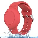 Tobfit Waterproof AT Bracelet for Kids – Soft Silicone AT Holder for Apple AT (2nd Gen & 1st), Adjustable Anti-Loss Watch Band for Kids 3 Years and Up - Red gallery image