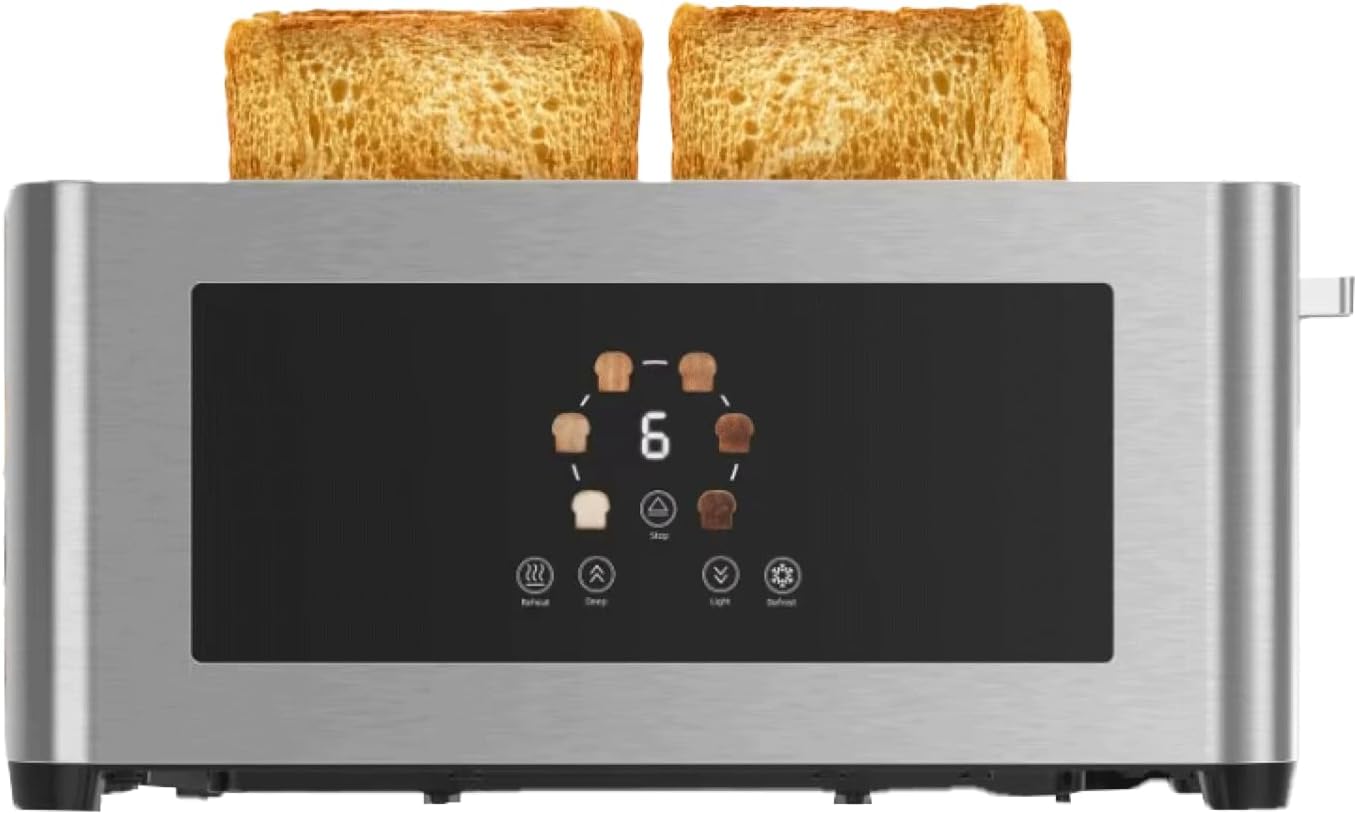 Porodo Lifestyle 4-Slice Digital Pop up Toaster 850W - Silver