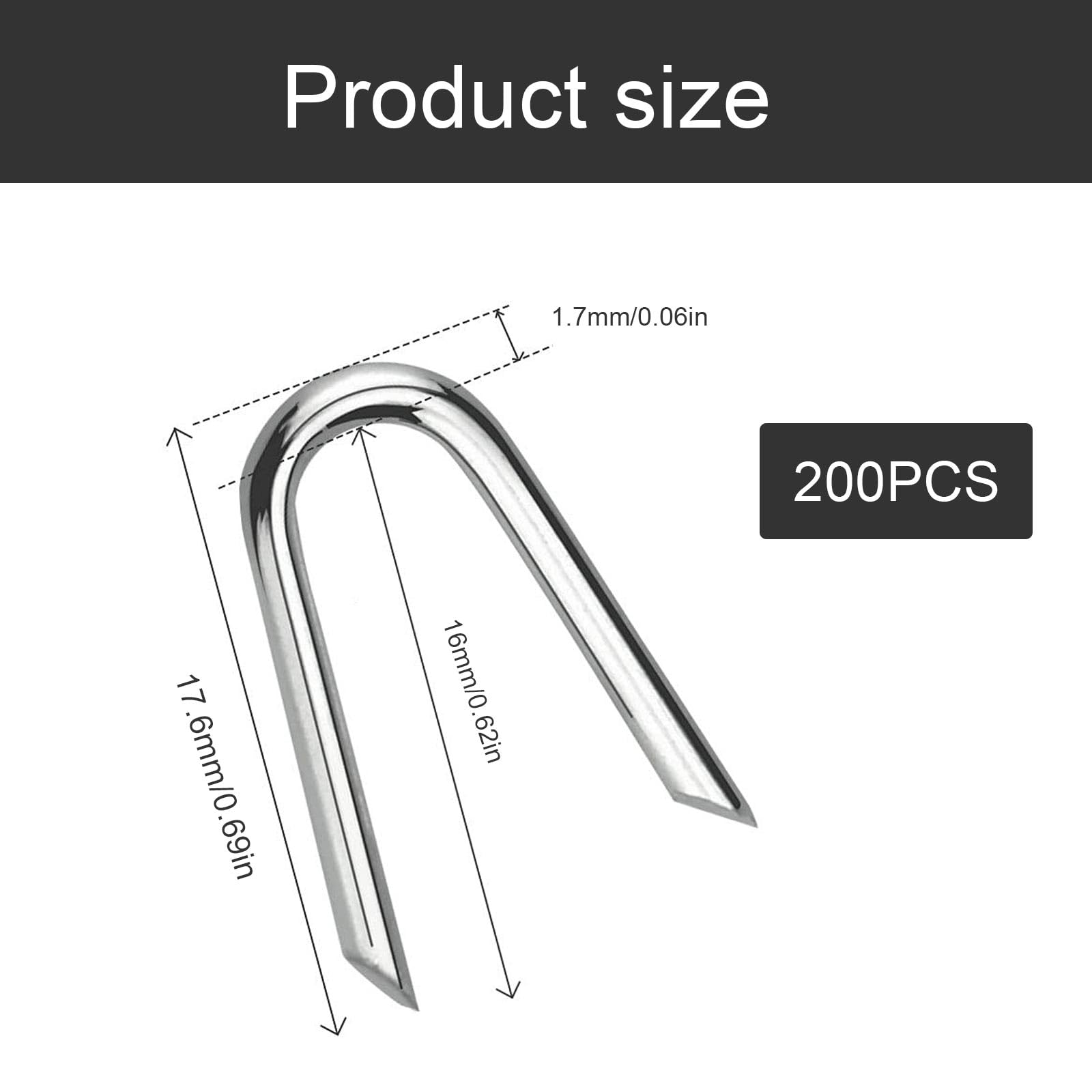 Chiodi A U Per Recinzioni - 200 Pezzi Zincati, Per Reti Metalliche E Filo Spinato - Foto 12