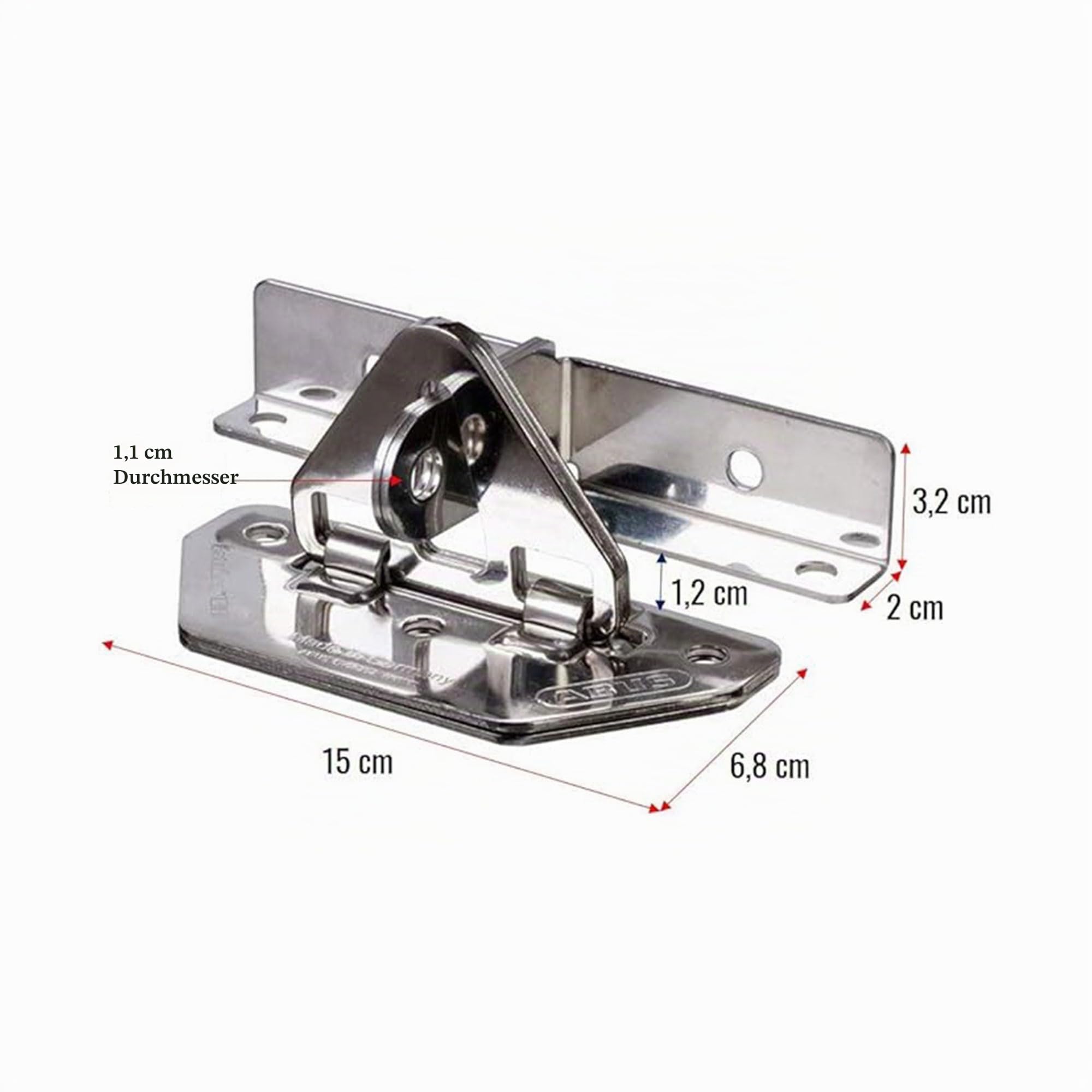 ABUS 80901 138/150 GateSec Hasp Überfalle | Boden- oder Wandmontage, massiver Edelstahlkörper, 2,2 t Zugwiderstand, für Vorhängeschloss, Made in Germany