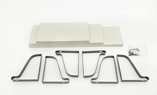 Miniatura 10 de DECOMIL Estantes flotantes montados en la pared, estantes de almacenamiento de pared de madera rústica, juego de 3 para cualquier espacio de pared