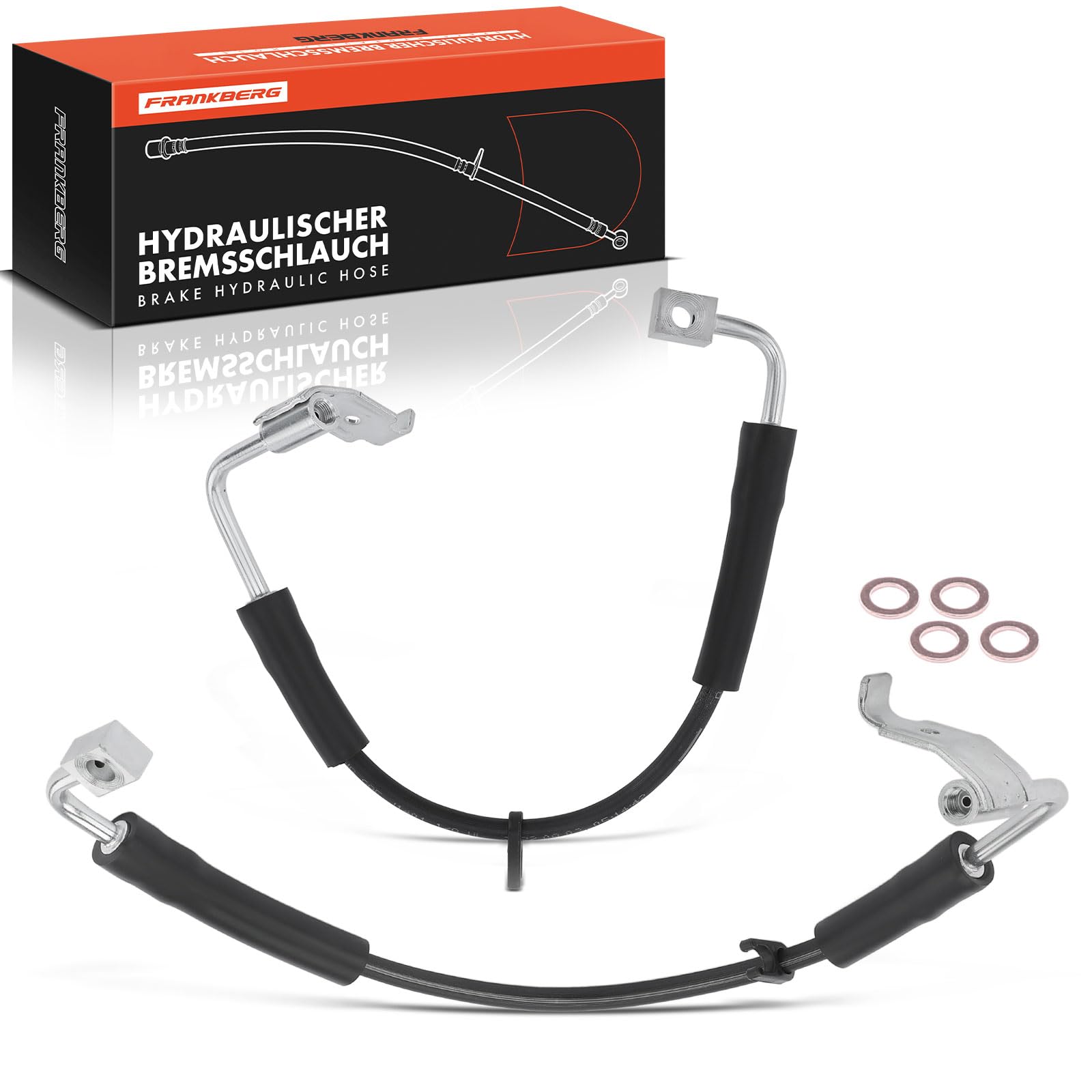 Frankberg 2x Tubi Freno Anteriore sinistro destro Compatibile con Wrangler III JK Wrangler IV JL Replace# 52060044AH