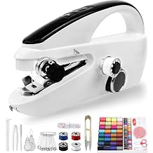 Hand Held Sewing Machines For Beginners with 100 Basic Sewing Kit Accessories, Hand Held Sewing Machine for Hemming, Easy To Use Heavy Duty Rechargeable Hand Sewing Machines for Adults, Women