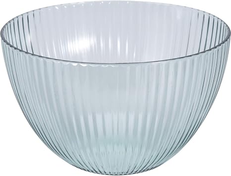Koopman Stripe Design Polystyrene Bowl, 850 ml Capacity, Clear