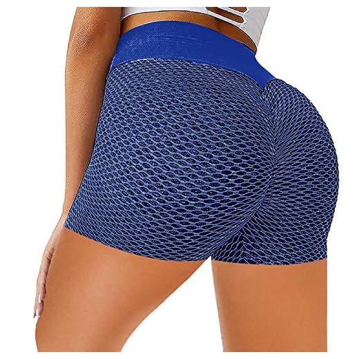 ayaso Dam sport leggings shorts hög midja tights yogabyxor ogenomskinliga korta löparbyxor joggingbyxor shorts damer ben medium midja löpshorts träning fitness, A-blå, S