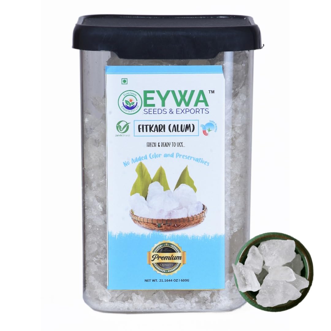 Organic Fitkari (Alum) In Attractive Airtite Plastic Storage Containers By Eywa - 600Gm, Bar (B0DCZD9MSC) Amazon Price History, Amazon Price Tracker