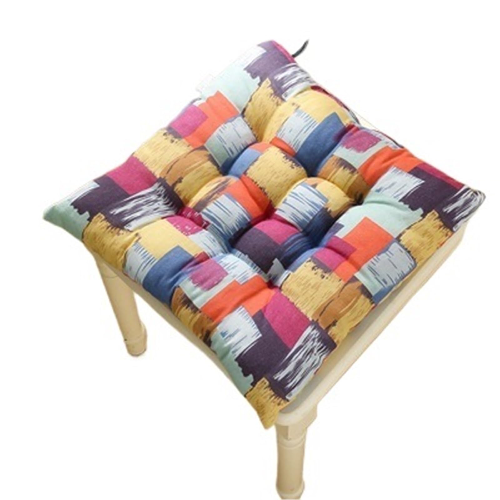 Coussin de siège en lin doux 45x45 cm pour chaise et tabouret de bureau confortable
