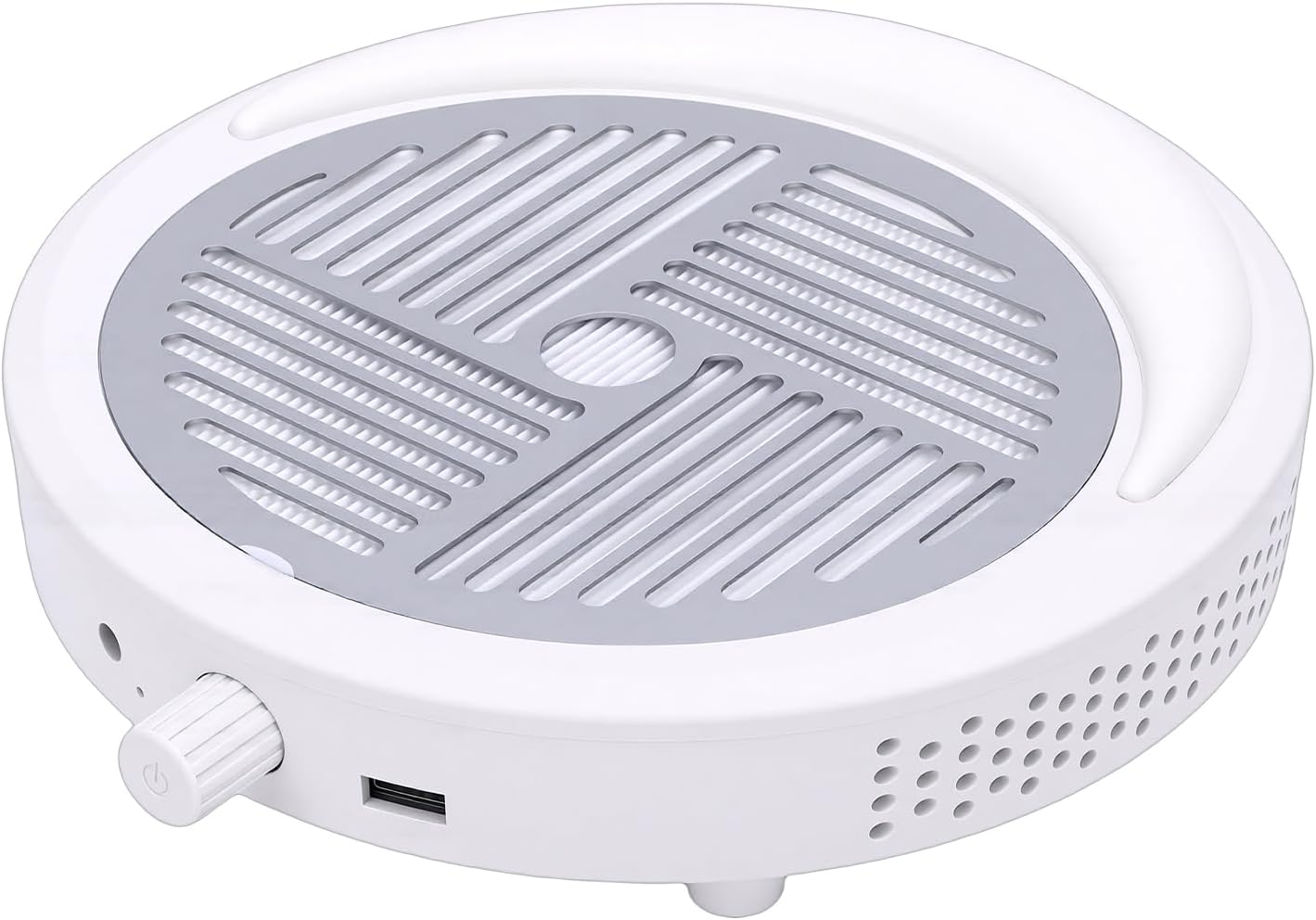 ZJchao Nail Dust Collector, Professional Nail Vacuum with 4200RPM Suction Power and 3 Layer Filtration System, Portable Dust Suction Extractor for Manicure Pedicure Salon Home Use (White)