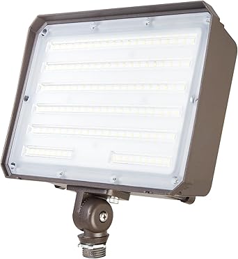 LED Flood Light Outoor Dusk to Dawn, 100W 500W Equivalent 5000K 14000lm 100-277Vac, 180 Adjustable Arm, Waterproof IP65 Security Light for Backyard Garage Garden Yard Patio ETL DLC Listed
