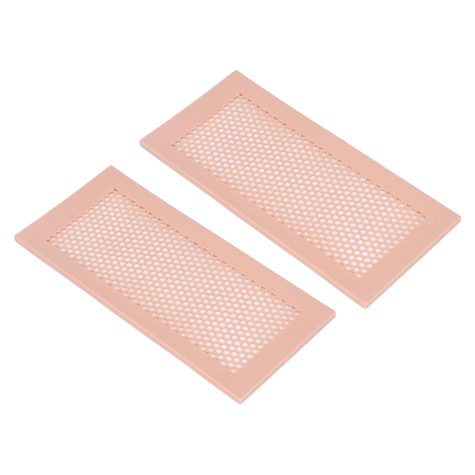 2pcs Baby Proof Vent Covers, Silicone Proof Vent Covers Safe Vent Protective Covers for Home Floor (Brown)